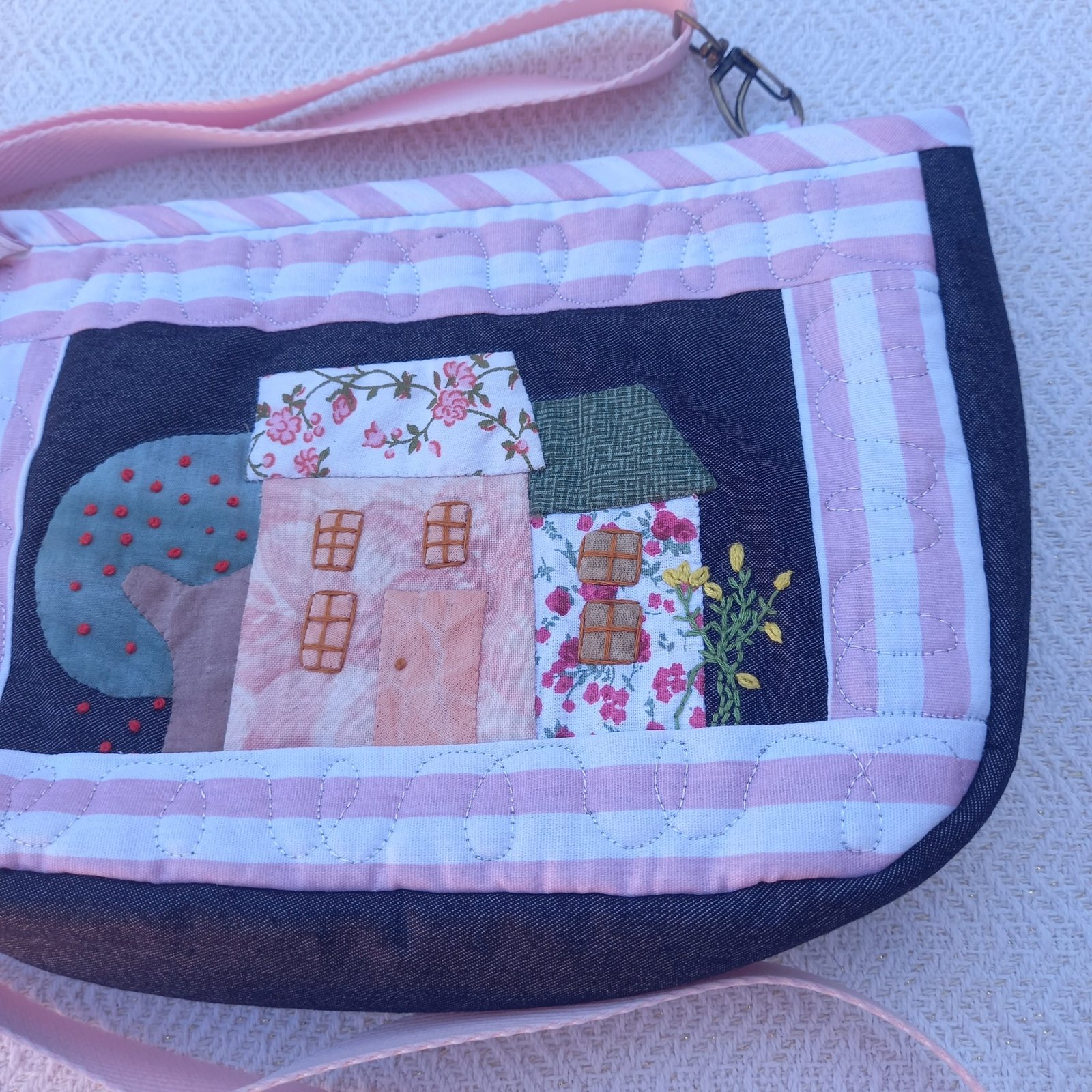 Patchwok em estilo japonês feito à mão.